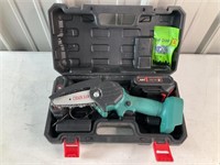 Battery Mini Chain Saw with 2-Batteries and