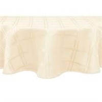 Origins Microfiber 90" Round Tablecloth, Bone