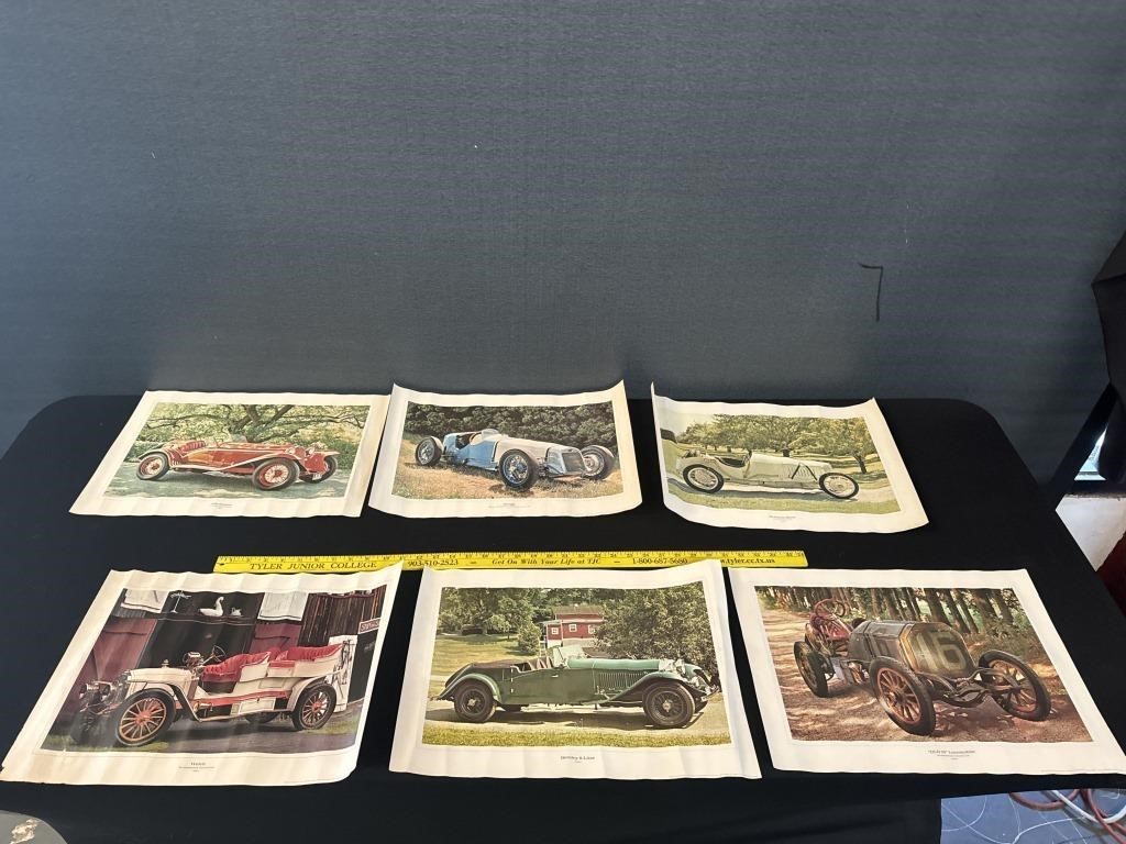 Vintage Antique Car Posters