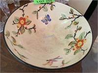 T.F. & S. Ltd. Phoenix Blossom Pattern Salad Bowl