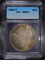 1883-O MORGAN DOLLAR ICG MS-63