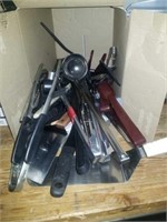 Box of utensils and scoops