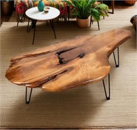 BTEOBFY Natural Wood Coffee Table  Natural Edge Co