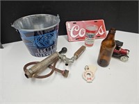 Bud Light Beer Buckets, Glass, PBR Beer Tap +