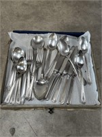 Assortment of flatware, most are Stratford or WM