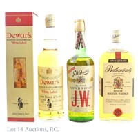 Dewar's, Ballantines, JW Dant's Scotch (3)