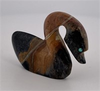 Zuni Carved Stone Swan Fetish