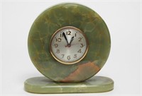 Sessions Art Deco Green Onyx Mantel Clock