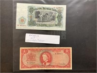 Dollar & 25 Bill - Bulgaria & Trinidad + Tobago