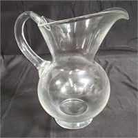 Signed Steuben glass pitcher