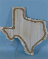 Texas Wooden Sign w/ Rope Outline