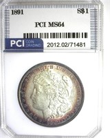 1891 Morgan MS64 LISTS $675