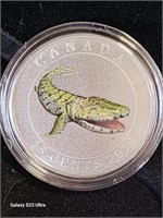 2014 25 cent Coloured Coin Tiktaalik