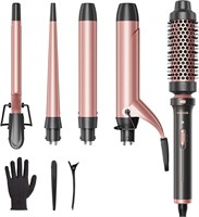 5 in 1 Curling Iron Set with Curling Brush