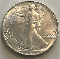 1986 UNC America Silver Eagle Dollar