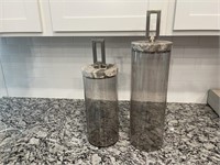 2PC GLASS CANISTERS WITH LIDS