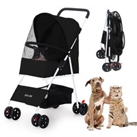 E9820  Zoolike Pet Stroller Folding Carrier, Black