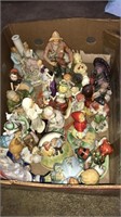 FLAT OF ASST PORCELAIN FIGURINES & COLLECTABLES