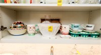 Shelf Contents -Whimsical Bowls, Ceramic Muffin