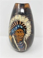 Art Pottery Vase Signed Rick Wisecarver 10"H