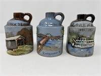 3 Art Pottery Miniature Jugs (Zanesville), Signed