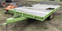 (DY) 14' Homemade Flatbed Trailer