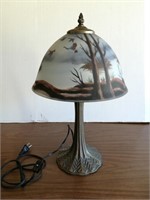 Reverse Painted Wilderness Lamp