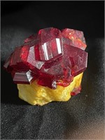 Red orange quartz specimen