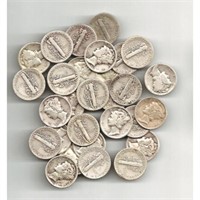 (50) Mercury Dimes 90% Silver Bullion