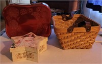 Basket, Angel Box and Christmas Tin