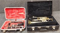 Bundy Trumpet & Excella Clarinet - Instruments
