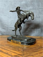 Frederic Remington "Bronco Buster" Bronze Cowboy