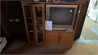 Wooden tv stand only no contents on top or on