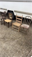 Group of 4 Old Chairs