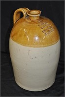 3-gal stoneware advert jug
