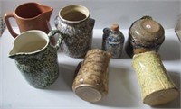 (9) Decorative items including covered salt jar,