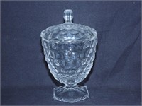 Vintage Cubist Clear Candy Dish