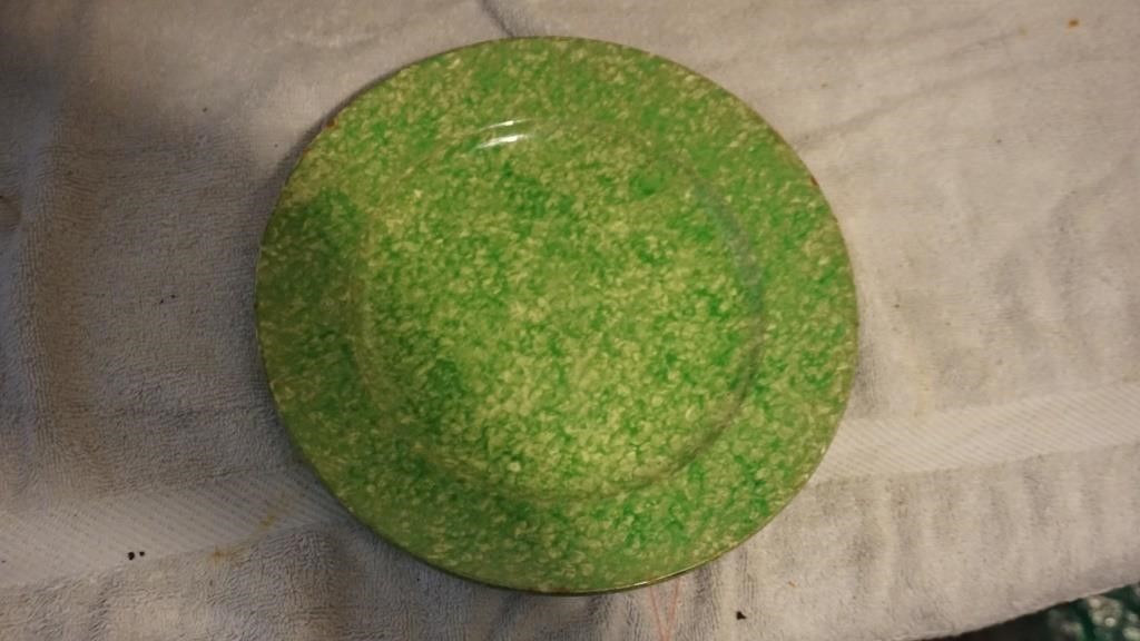 Vtg. Tiffanny & Company Green Caughley Plate