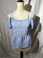 New Womens Hippie Rose pastel top sz XS