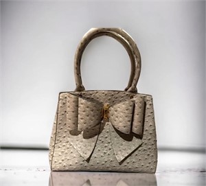 Ostrich print purse