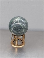 Marble Ball on Brass Stand