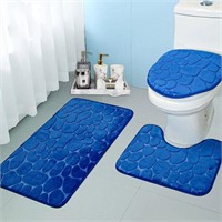 TOPCHANCES 3 Pieces Bathroom Rugs Set