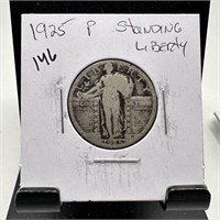 1925 STANDING LIBERT SILVER QUARTER