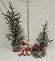 Artificial Trees, Decorative Christmas Buckets