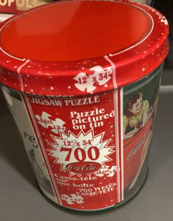 Unopened 700 Piece Coke Jigsaw Puzzle In Tin