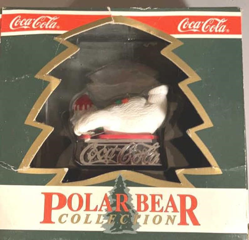 COCA COLA Polar Bear Collection Sledding Ornament