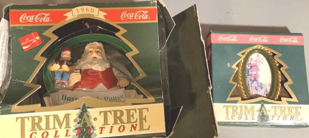 2 COCA COLA Trim A Tree Ornaments