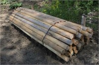 Bundle of Wood Post, Approx 8Ft
