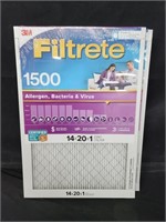 4- 3M 14x20x1 air filters