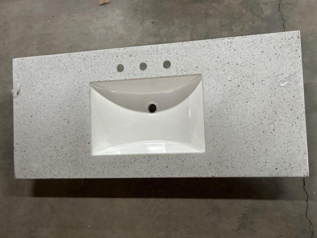 Marble Countertop and Sink, 49”x22”